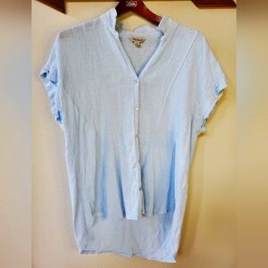 Lucky Brand Womens Tunic Cap Sleeve Top Size L